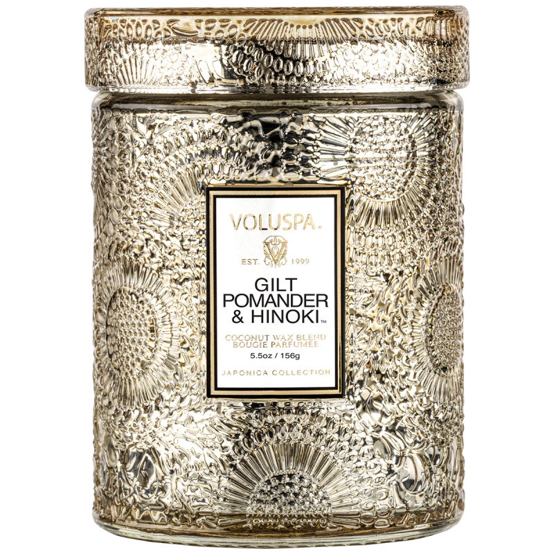 Voluspa Small Jar Candle Gilt Pomander And Hinoki (156 G)