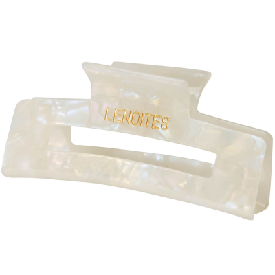 Lenoites Premium Eco-Friendly Hair Claw Pearly White