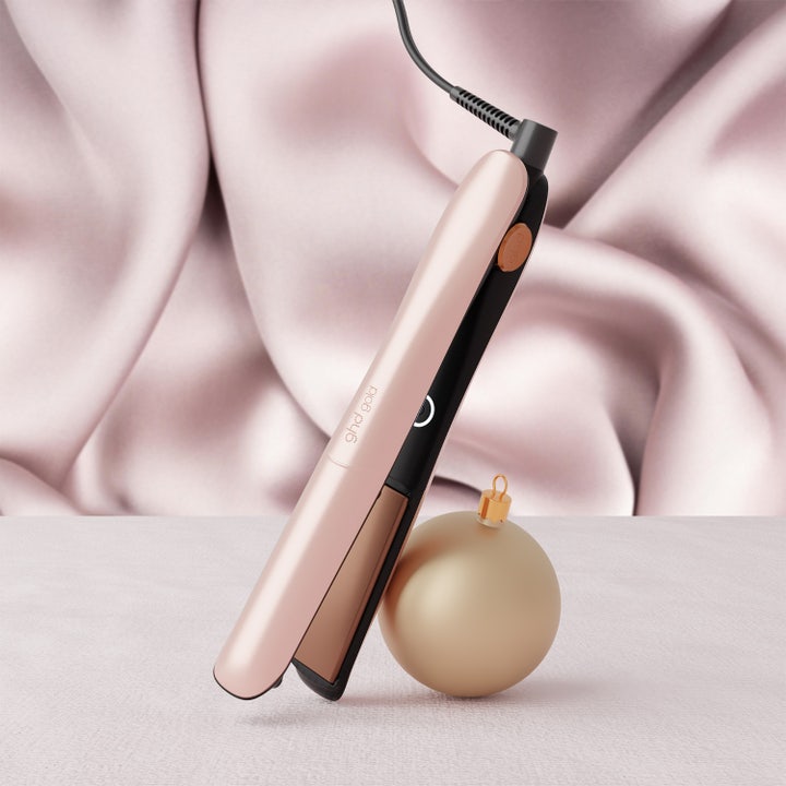 Gold Hair Straightener - Festive Gift Set in Cashmere Beige